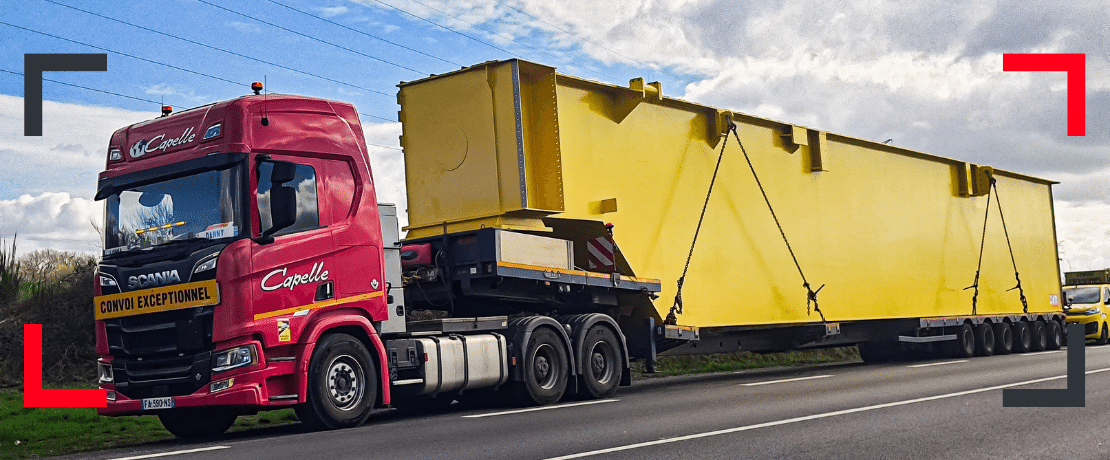 Transport des poutres de ponts roulants 