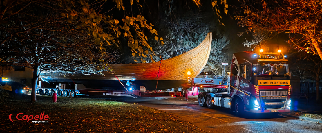 Transport du drakkar Orkan